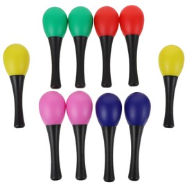 ERINGOGO 10 Pieces Musical Sand Hammer, Percussion Musical Sand Shaker Maracas (5 Colors)