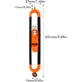 RODISHOMM Contour Gauge with Lock for Pencil, Precise Profile Duplicator for Irregular Shapes, Edge & Corner Measuring Tool for Woodworking, Flooring, DIY Projects (Black&Orange)