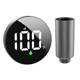 Longriver MX08 Wireless Shower Temperature Monitor, Shower Thermometer for Heads & Systems | Hydro-Powered Sensor, IPX7 Waterproof Adjustable Display | Real-Time Tracking, Christmas Gifts