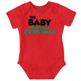 Brisco Brands Babies Who Stole Christmas Baby Romper Boys or Girls