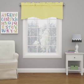 Eclipse Kendall Blackout Wave Curtain Valance, 18", Lemon