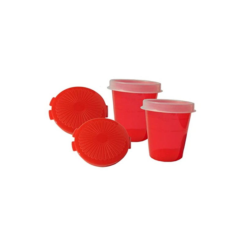 Tupperware Set of 2 Round Pill Keepers and 2 Midgets