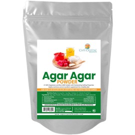 Agar Agar Powder (8 OZ) | Premium Quality | Healthy Vegan Gelatin Dietary Fiber Supplement and Thickener – Sugar-free, Gluten-free, Unflavored, Kosher Certified