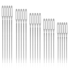 RITDVNI 50 Pcs Sewing Needles Large Eye Hand Sewing, 5 Sizes Embroidery Needles, Hand Sewing Needles, Stainless Steel Yarn Needle, Self Threading Needles for Hand Sewing