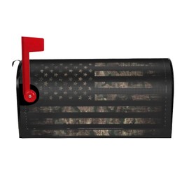 GONGTAOMO Camouflage Hunting Tactical Camo American Flag Mailbox Covers Magnetic Mailbox Wraps Post Letter Box Cover Standard Oversize 21"X18"/25.5" X 21" Mailwrap Garden Home Decor