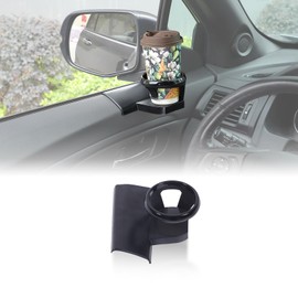 HIRUFAIT Car Cup Holder Compatible with Honda Pilot 2016-2022 Accessories, Cup Holder Expander for Honda Pilot Side Door Panel, Black ABS Cup Drink Holder 1Pcs (Left)