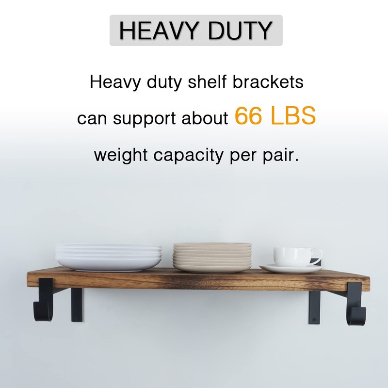 OVOV Closet Rod Bracket Heavy Duty 10 Inch Closet Shelf