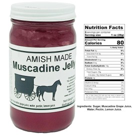Amish Jam - 8 Oz Jar - Qty 3 (Muscadine Jelly)