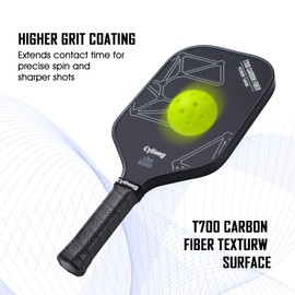 Pickleball Paddle- Professional Carbon Fiber T700 Pickleball Paddle with 16mm Honeycomb Core Pickleball Racket - Lightweight Precision & Enhanced Shock Absorption for High Spin & Powerful Shots