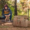 BONTHEE Firewood Carrier Bag, Waxed Canvas Log Carrier, Waterproof Extra