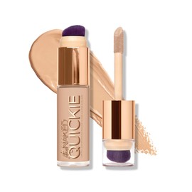 Urban Decay Quickie 24HR Full Coverage Waterproof Concealer (10NN - Very Fair Neutral), Natural Matte Finish, Hydrating Vitamin E, Dual-ended Buffing Brush & Multi-use Applicator - 0.5 fl oz