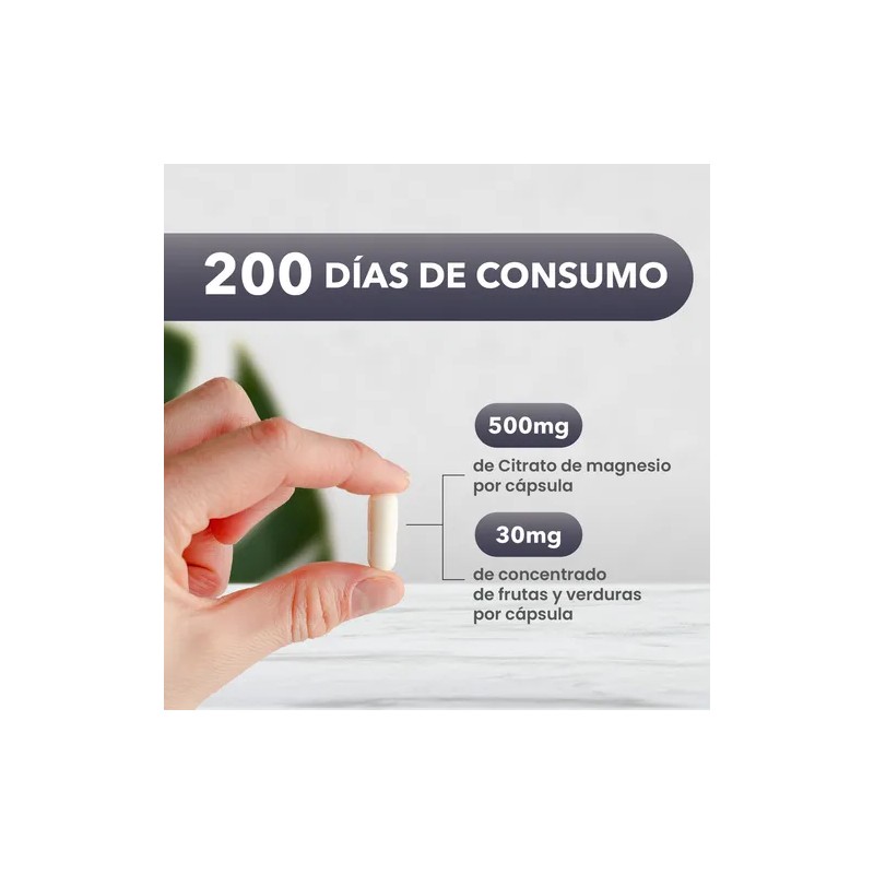 Citrato de Magnesio 500mg - Una cápsula al día -