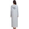 COLORFULLEAF Women's Zip Up Robes Long Sleeve Hooded Fleece Bathrobe