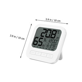 SUPVOX Digital Hygrometer Indoor Thermometer Lcd Display High Accuracy Humidity for Home Room and Greenhouse Real Temperature Humidity Readings and Alarm Features