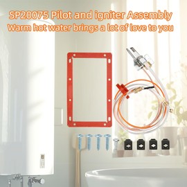 SP20075 SP20305A Pilot and Igniter Assembly Replacement Kit,Compatible with Rheem, Protech, GE,Water Heater Pilot Assembly Natural Gas Water Heater Parts,Including Pilot Assembly, Burner Door Gasket