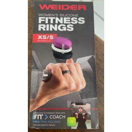 Weider Womens Silicone Fitness Rings (XS/S Fits Sizes 4-6) 3 Total Rings anillos