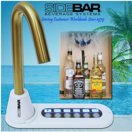 SIDEBAR BEVERAGE SYSTEMS® BAR MAT / SERVING MAT FOR DRAFT BEER, COCKTAILS - COMPACT SIZE SIDEBAR BEVERAGE