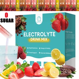 BEAU Electrolytes Powder Packets, Hydration 16 Packets, Electrolytes Powder No Sugar