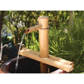 Bamboo Accents Zen Garden Water Fountain Kit - Adjustable Spout with Smooth M...