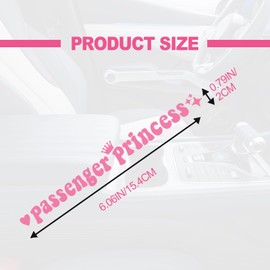 Passenger Princess Decal Sticker, Funny Vinyl Car Decal Passenger Princess Car Accessories, Car Window Rearview Mirro Cute Passenger Princess Sticker Men Women Girls Cute Queen, Pink