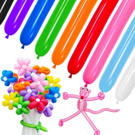 200 Pcs Long Balloons Twisting Balloons Long Magic Balloons Latex Animals for Party Birthday Weddings Kids Decoration (Colorful)