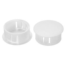 PATIKIL 22mm (7/8") Plástico Agujero Tapones, 30uds Empotrado Tipo Redondo Agujero Tapones Cubierta A Presión Bloqueo Agujero Tubo para Mesa Cocina Gabinete Muebles, Blanco