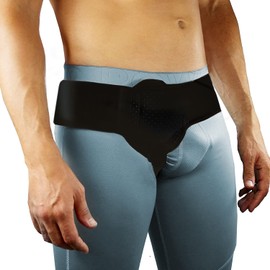 鼠径ヘルニアベルトトラス シングル 男女兼用 インギナルまたはスポーツヘルニア用 ユニセックスヘルニアサポートベルト 快適な素材