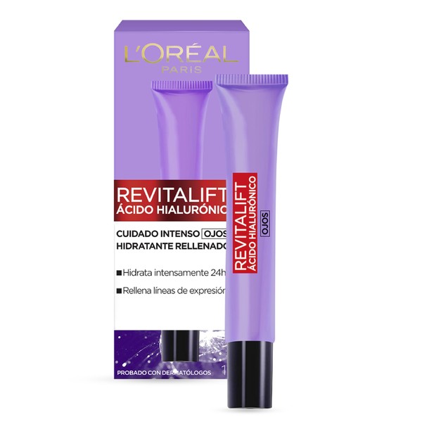 L'Oréal Paris Crema de Ojos Revitalift Ácido Hialurónico, 15ml
