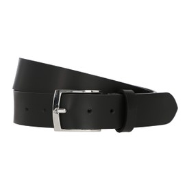 Gusti Kaj Real Leather Belt with Silver Buckle Belt Business Belt Work Belt Simple Women Men Black 80 cm, black