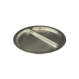 Tiger Crown No. 6972 Medium Plate, Stainless Steel 2-Piece Lunch Plate, Diameter 8.1 x Height 0.7 inches (20.4 x 1.7 cm), Made in Japan