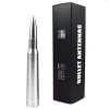 VMS RACING Anti-Theft Retractable Silver 50 Caliber Bullet Stubby Antenna