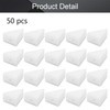 MroMax 50Pcs Plastic Corner Braces White Nylon L Shape Bracket