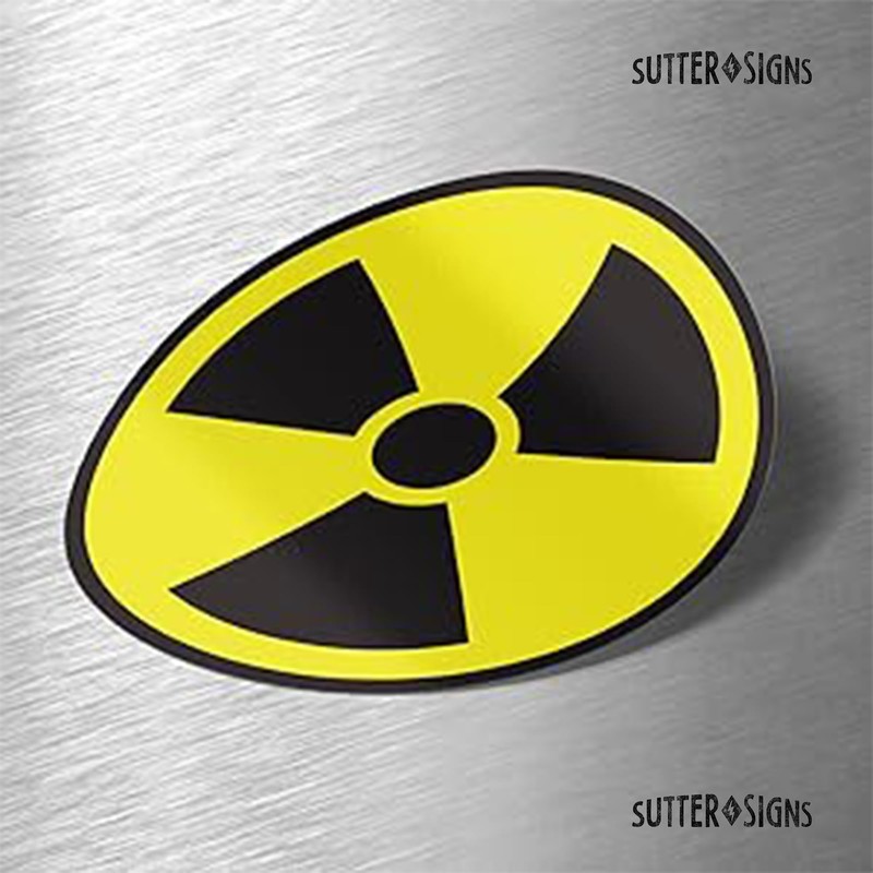 Nuclear Radiation Warning Symbol Stickers - Individually Die-Cut - 3-Inch