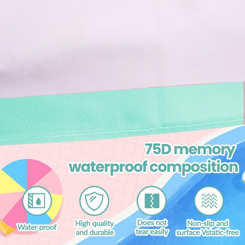 6.5 x 6.5 Feet Baby Beach Pool, 2-in-1 Toddler Paddling