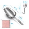XGKHOM Ice Scoop for Freezer with Magnetic Holder, Stainless Steel