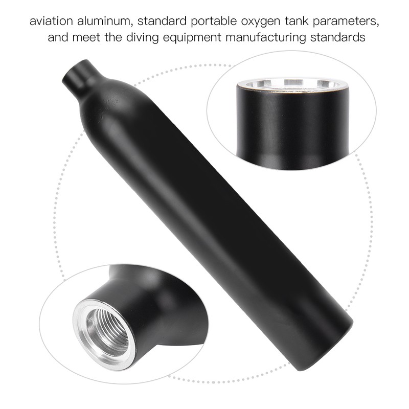 S300 0.5L Aviation Aluminum Mini Diving Cylinder Snorkeling Respirator Oxygen
