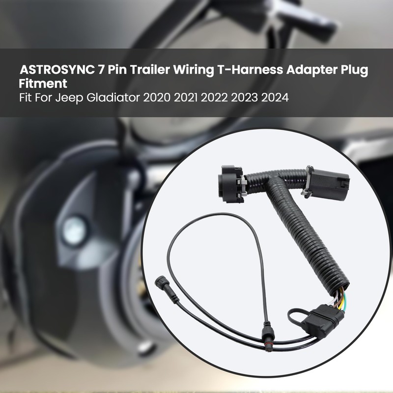 7 Pin Trailer Wiring T-Harness Adapter Plug Fit for Jeep