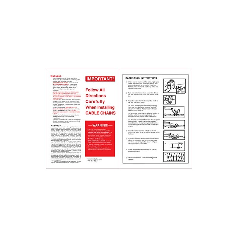 TireChain.com P215/55R16, 215/55-16 Cable Link Tire Chains, priced per pair.