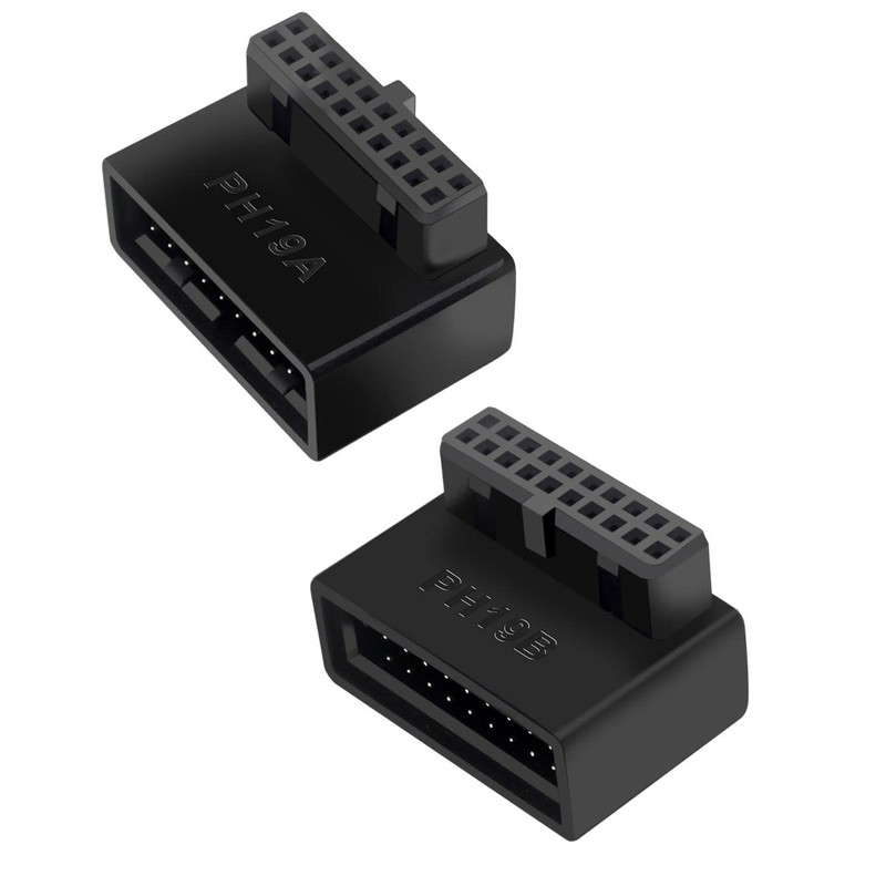 VOANZO 2 x USB 3.0 20 Pin Male to Female