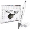 12pcs Grey Gray Alcohol Markers Set, Cool Grey, Warm Grey,