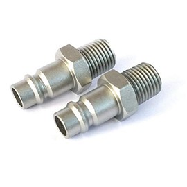 2 x Male Quick Release Euro Compressed Airline Coupler Fitting Connector 1/4" BSPT - Cejn 320 - Rectus 25/26 - PCL AA7102 Interchange
