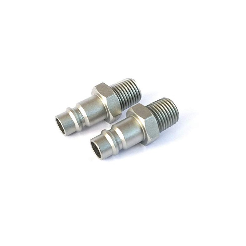 2 x Male Quick Release Euro Compressed Airline Coupler Fitting