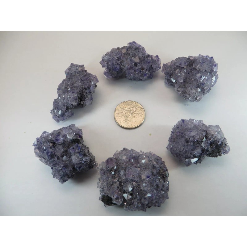ALUM (small), PURPLE color Lab created Display MINERAL, from POLAND