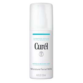 Curel Japanese Skin Care Moisture Facial Milk Moisturizer, Daily Face Lotion for Dry Sensitive Skin, pH Balanced, Unscented Advanced Ceramide Care Face Cream without Drying Alcohols, 4 oz