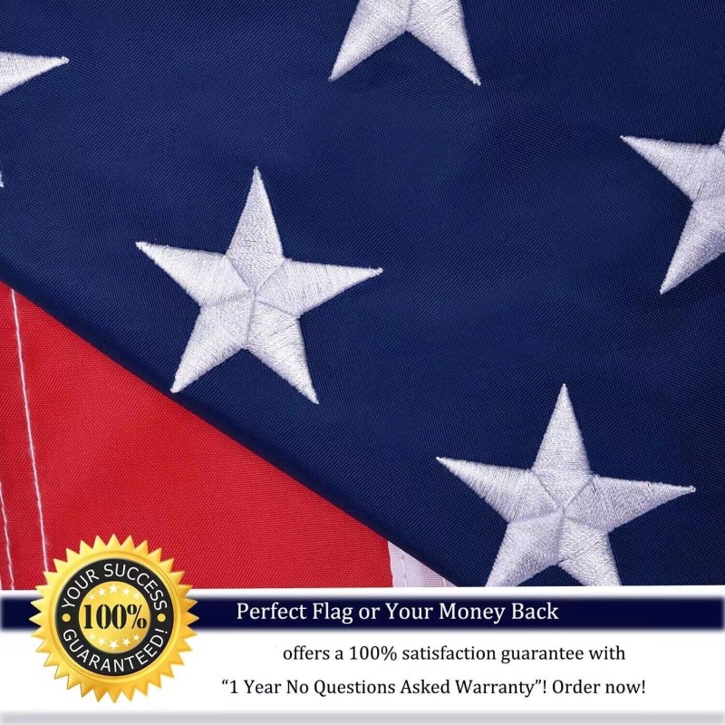 Premium Wire 8'x12' FT American Flag USA US U.S. Sewn