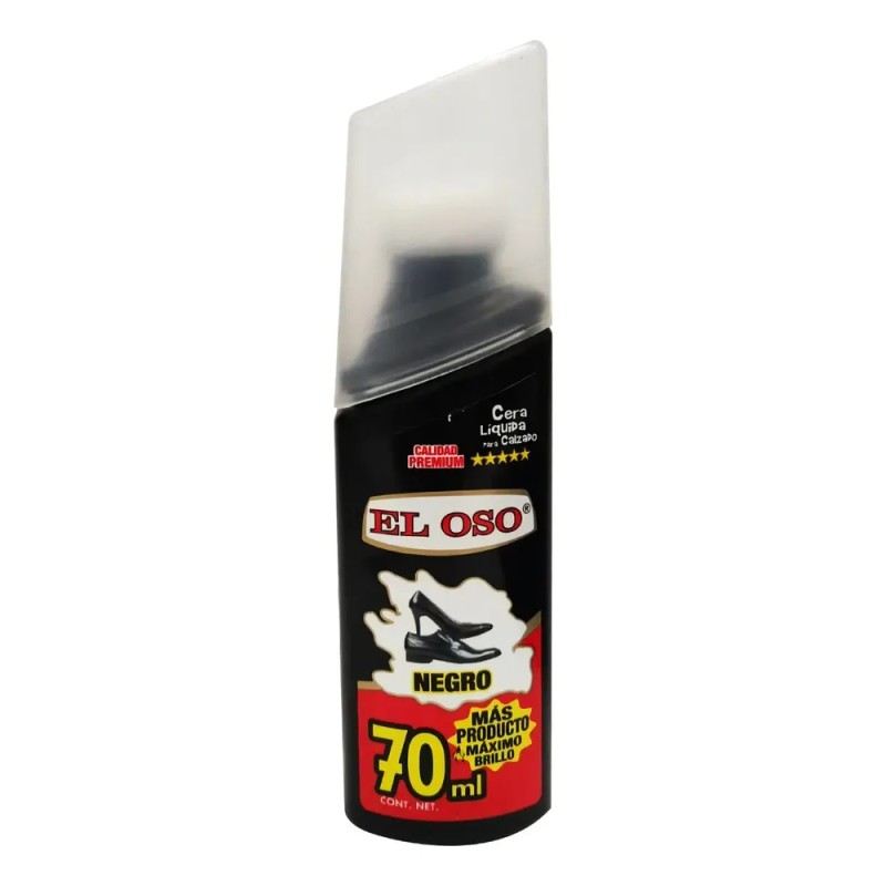 Cera Líquida para Calzado El Oso Color Negro 70ml