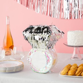 Diamond Ring Pinata for Bridal Shower Centerpieces, Engagement Decorations, Bachelorette Party Supplies (7.2 x 7.1 x 11.0 In)