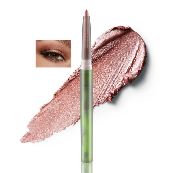 Boobeen Glitter Eyeshadow Stick, Pigmented Shiny Cream Eyeshadow Pen, Waterproof, Eye Brightener Stick for Women to Create Shimmering Eye Makeup