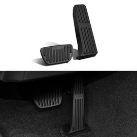 GZJUNFUGJ No Drill Pad Compatible for Lexus LS ES Foot Pedal Cover, Compatible with Toyota RAV4 Camry Highlander Sienna Accessories, Gas Accelerator Brake Pedal Cover Interior Parts Black
