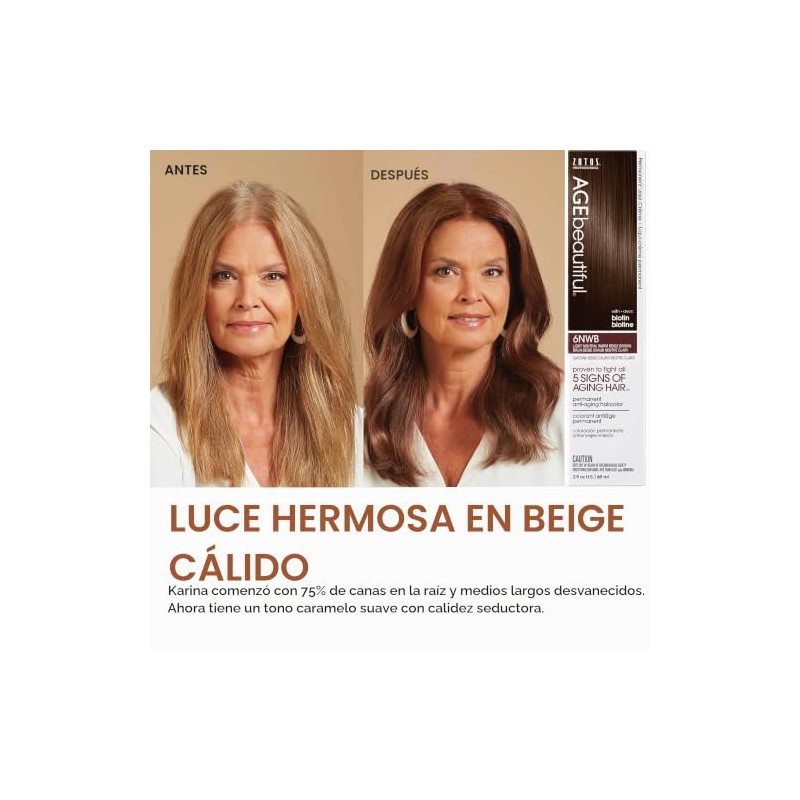 AGEbeautiful Permanent Liqui Creme Hair Color Dye 100 Gray Coverage